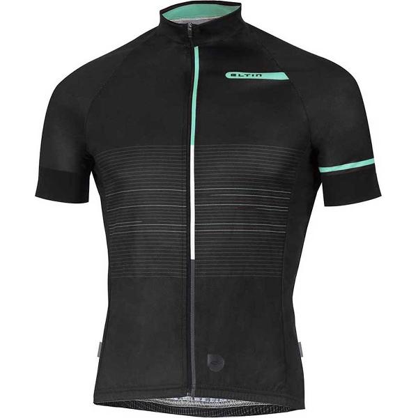 ELTIN Futurisim Korte Mouwen Fietsshirt Heren - Black / Light Blue - L