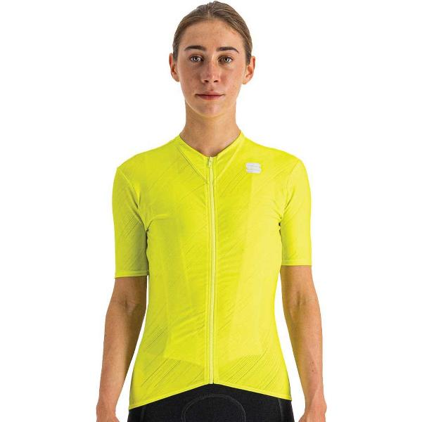 Sportful Fietsshirt Korte Mouwen Geel Dames - Flare W Jersey Cedar-S