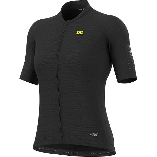 Ale R-ev1 Silver Cooling Korte Mouwen Fietsshirt Zwart S Vrouw