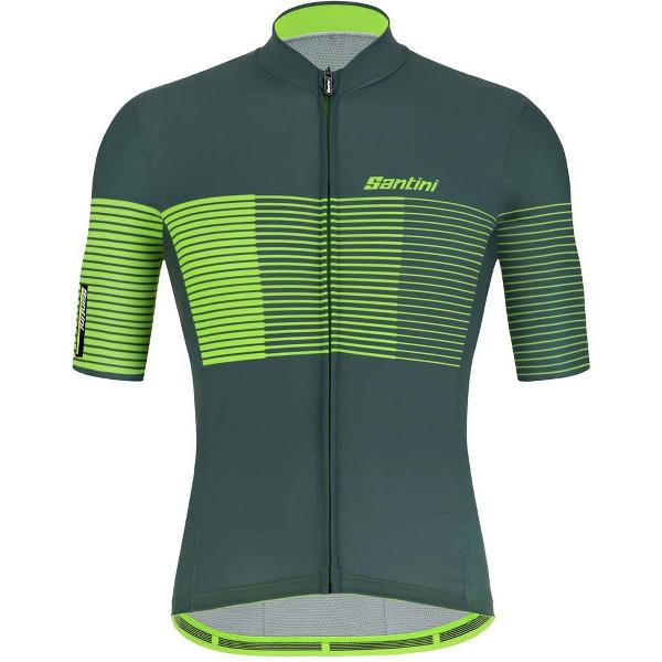 Santini Fietsshirt Korte mouwen Groen Heren - Tono Freccia S/S Jersey Military Green - M