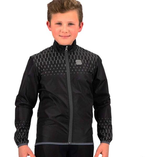 Sportful Fietsjack Kids Zwart - KID REFLEX JACKET BLACK - 14Y