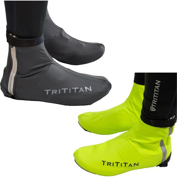 TriTiTan Professional Water/windproof Cycling Shoe Covers - Fiets Overschoenen - Zwart - L