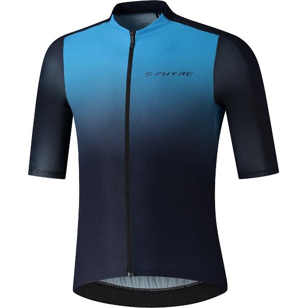 Shimano S-PHYRE Fietsshirt Korte Mouwen Flash Blauw-L