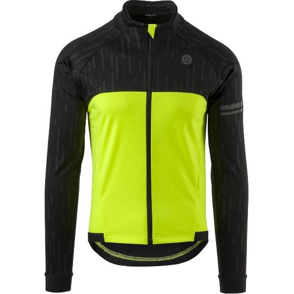 AGU HIVIS Thermo Fietsjack Essential Heren HIVIS - Zwart - M - Reflecterend - Winddicht - Waterafstotend