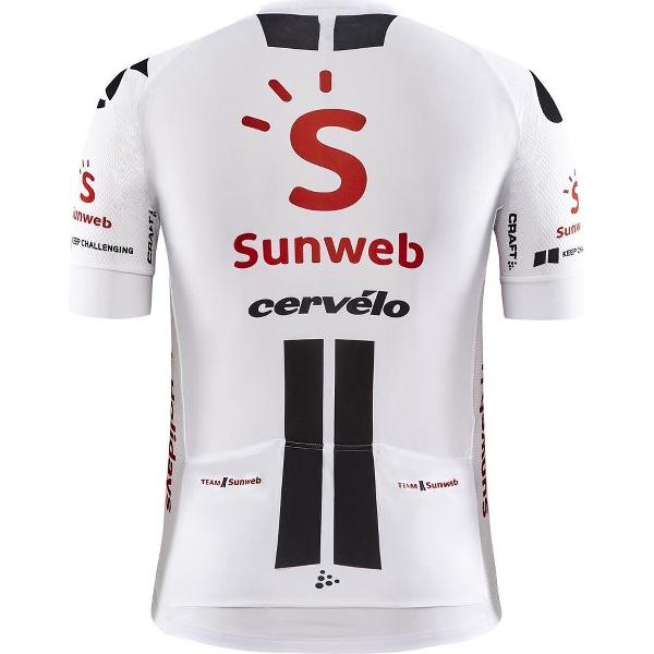 Craft Team Sunweb Replica Fietsshirt Heren - Wit/Zwart/Rood - Maat XXXL