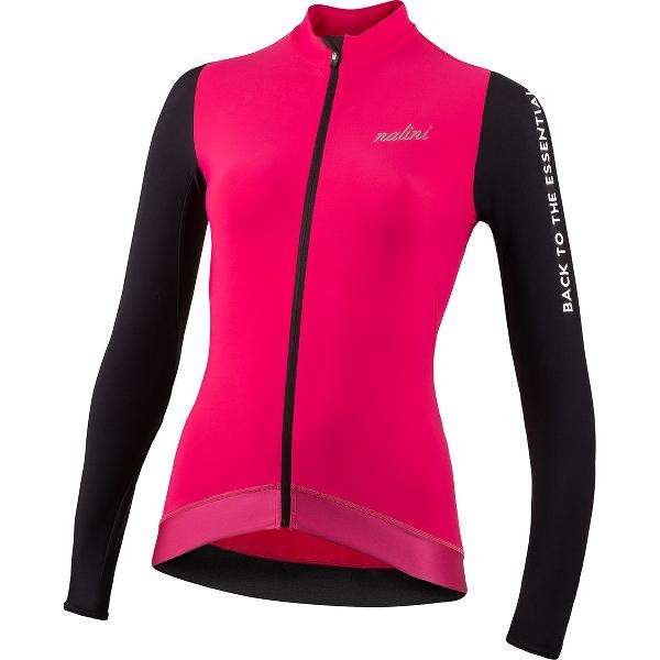 Nalini - Dames - Fietsshirt - Lange Mouwen - Wielrenshirt - Fucsia - Zwart - LSLADYFITJERSEY - XXL