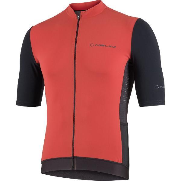 Nalini - Heren - Fietsshirt - Korte Mouwen - Wielrenshirt - Rood - NEW SUN BLOCK J - M