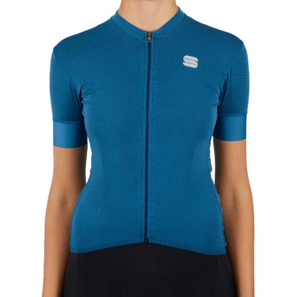 SPORTFUL OUTLET Monocrom Korte Mouwen Fietsshirt Dames - Blue Sea - S