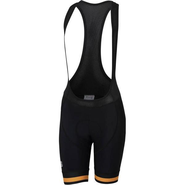 Sportful Fietsbroek kort met bretels - koersbroek voor Dames Zwart Goud - SF Bf Classic W Bibshort-Black Gold - L