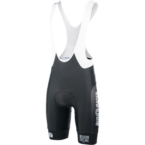 BIORACER Official Team België Fietsbroek - Korte Bibshort met Zeem - Unisex Fietskledij - Wielrennen - Zwart S