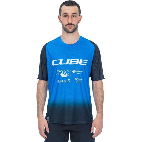 Cube Vertex X Action Team Enduro-trui Met Korte Mouwen Blauw L Man