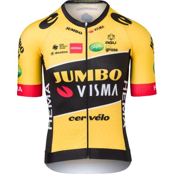 AGU Premium Aero Fietsshirt Team Jumbo-Visma Heren - Geel - XXL