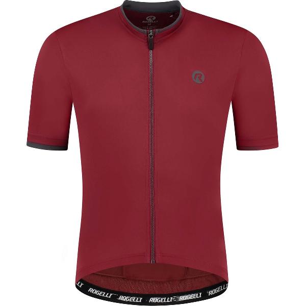 Rogelli Essential Fietsshirt - Korte Mouwen - Heren - Bordeaux - Maat L