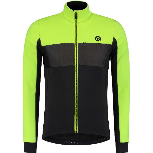 Rogelli Attq Fietsjack Winter - Heren - Zwart, Fluor-Geel - Maat M