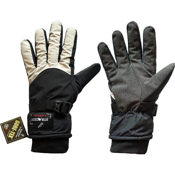 GORE-TEX® BURTEX Outdoor strategy fiets wandel motor handschoen inclusief liners warm en 100% waterdicht grijs/zwart Maat L