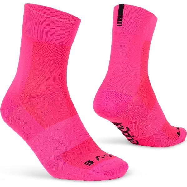 GripGrab - Lightweight SL Performance Zomer Fietssokken 1 Paar Wielersport Sokken - Roze Hi-Vis - Unisex - Maat L (44-47)