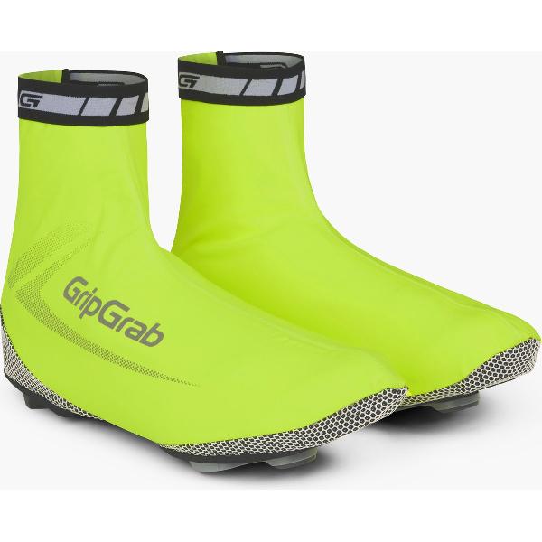 GripGrab - RaceAqua Hi-Vis Waterdichte Race Fiets Wielren Overschoenen - Geel Hi-Vis - Unisex - Maat S