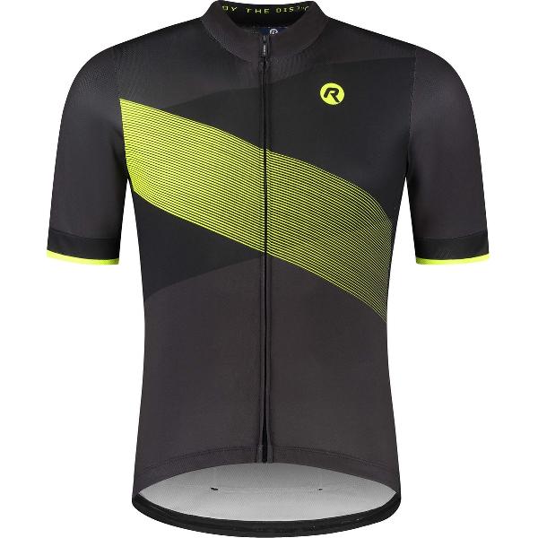 Rogelli Groove Fietsshirt - Korte Mouwen - Heren - Grijs, Geel - Maat XL