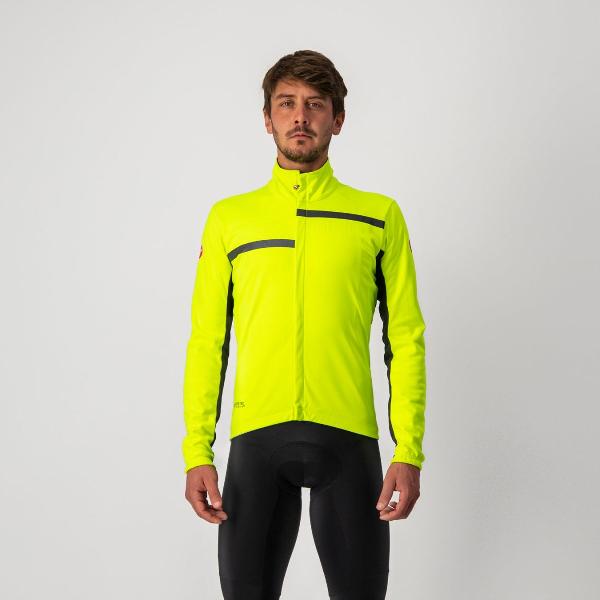 Castelli Fietsjack Lange mouwen Heren Fluo - Transition 2 Jacket Yellow Fluo - XL