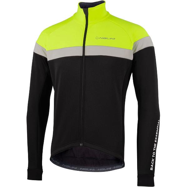 Nalini Fietsjack Heren Zwart Fluo - ROAD JKT BLACK YELLOW - 3XL