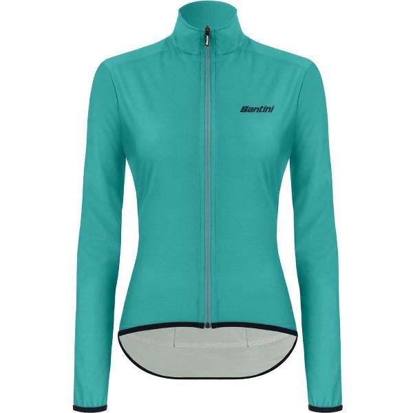 Santini Windstopper Jacket Dames Aqua - Nebula Puro Pocketable Windbreaker For Women Acqua Blue - XL