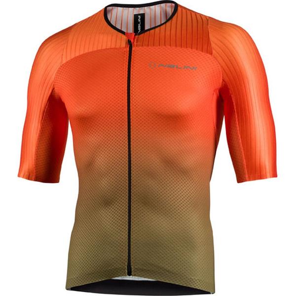 Nalini Fietsshirt Korte Mouwen Heren Oranje Grijs - NEW ERGO FIT J ORANGE GREY - M