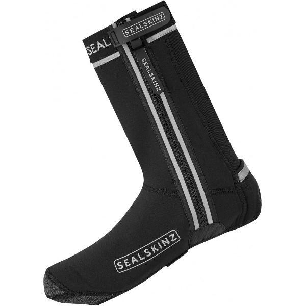 Sealskinz Barsham fietsoverschoenen met open zool en LED Black - Unisex - maat M