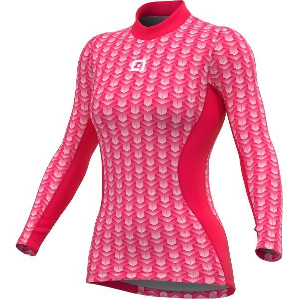 Ale Dames Base Layer Lange Mouwen Cubes - Rood - S - Valt klein