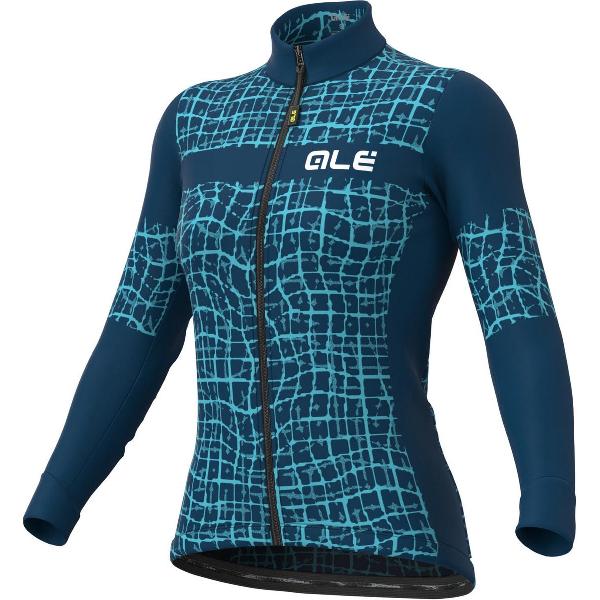 Ale Dames Fietsshirt Lange Mouwen Solid Wall - Blauw - M - Valt klein