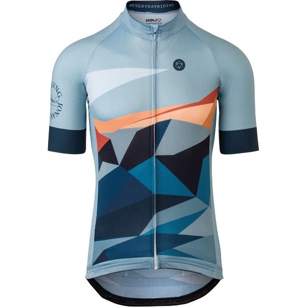 AGU Collab Jonas Vingegaard Fietsshirt Heren - Blue - XS