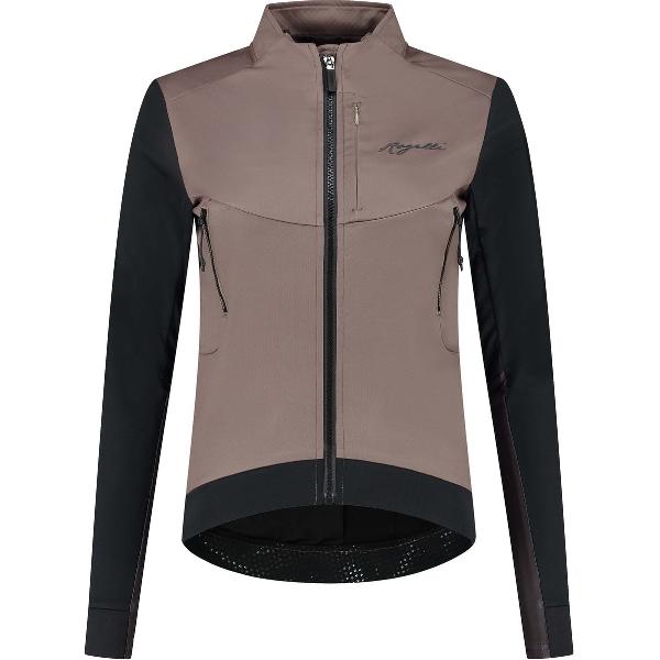 Rogelli Cadence Fietsjack Winter - Dames - Taupe, Zwart - Maat 2XL