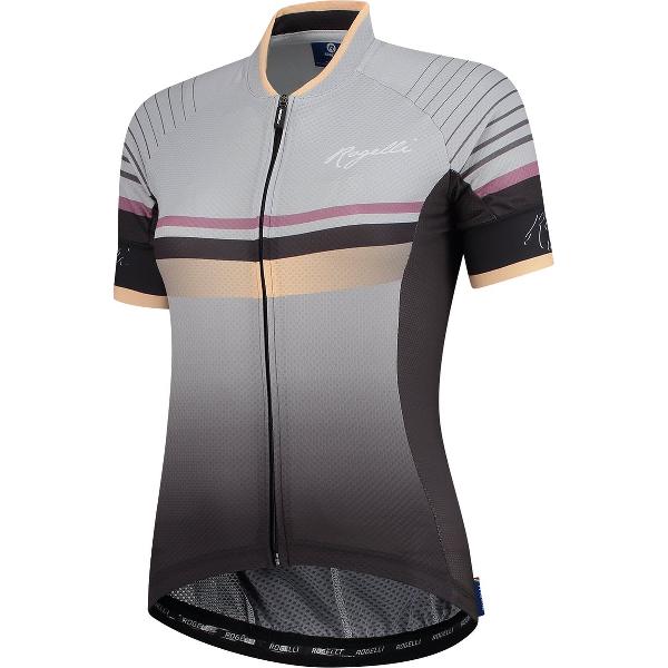 Rogelli Impress Fietsshirt - Korte Mouwen - Dames - Grijs, Goud - Maat 2XL