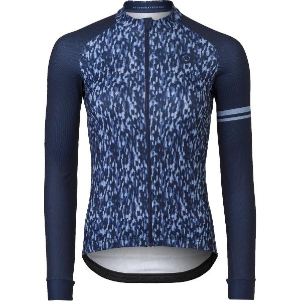 AGU Melange Fietsshirt Lange Mouwen Essential Dames - Blauw - XS