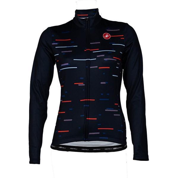 Castelli Fietsshirt lange mouwen Dames Blauw - THERMAL LS W JERSEY SAVILE BLUE-S