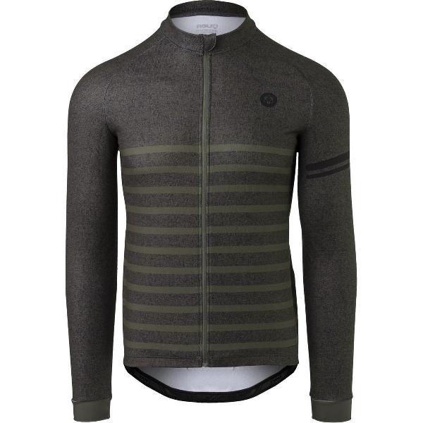 AGU Melange Fietsshirt Lange Mouwen Essential Heren - Groen - S