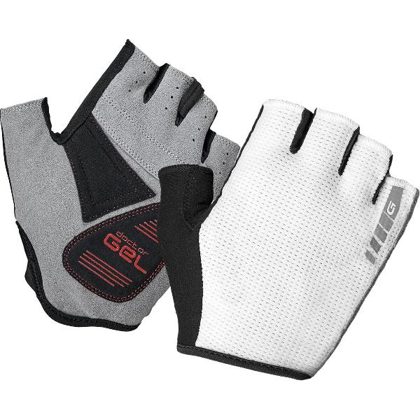 GripGrab - EasyRider Padded Korte Vinger Zomer Fietshandschoenen - Wit - Unisex - Maat XXL