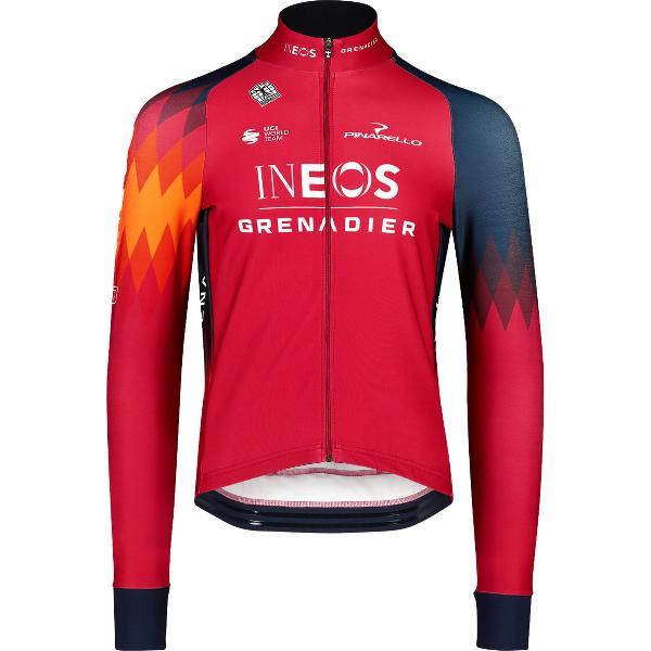 BIORACER Fietsshirt Heren Lange Mouw - Officiële Fietskledij 'INEOS Grenadiers' - Rood - Maat 3XL - Fietskleding Heren