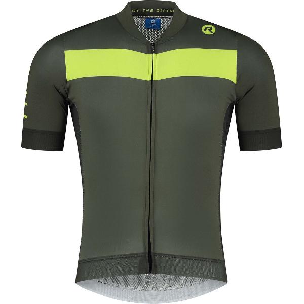 Rogelli Prime Fietsshirt - Korte Mouwen - Heren - Groen, Fluor-Geel - Maat XL