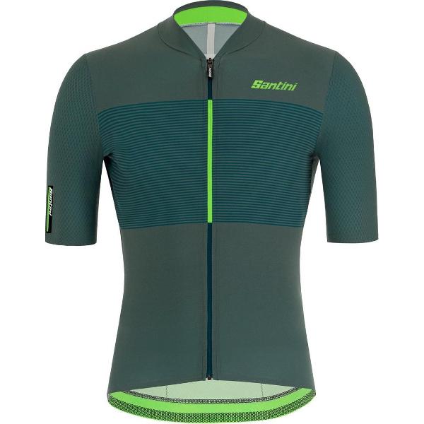 Santini Fietsshirt Korte mouwen Groen Heren - Redux Istinto S/S Jersey Military Green - S