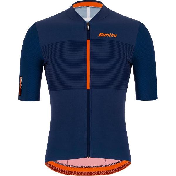 Santini Fietsshirt Korte mouwen Blauw Heren - Redux Istinto S/S Jersey Nautica Blue - XS