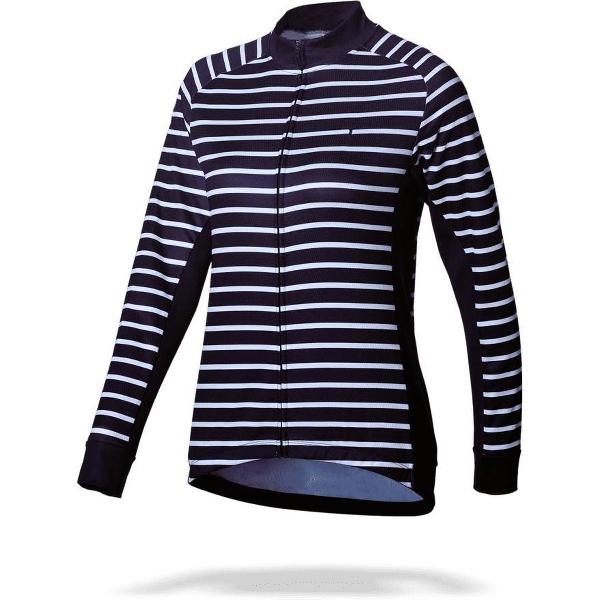 BBB Cycling BBW-385 - Fietsshirt Omnium - Lange mouwen - Dames - Maat S - navy stripes