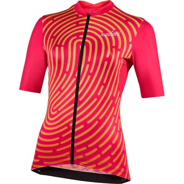 Nalini - Dames - Fietsshirt - Korte Mouwen - Wielrenshirt - Fucsia - Geel - NEW ANTWERP1920 - L