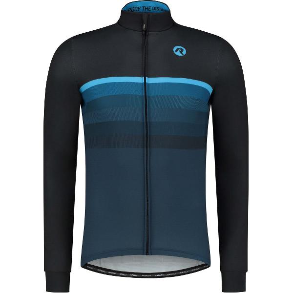 Rogelli Hero ll Fietsshirt Lange Mouwen - Wielershirt Heren - Race fit - Black, Blue - Maat 2XL