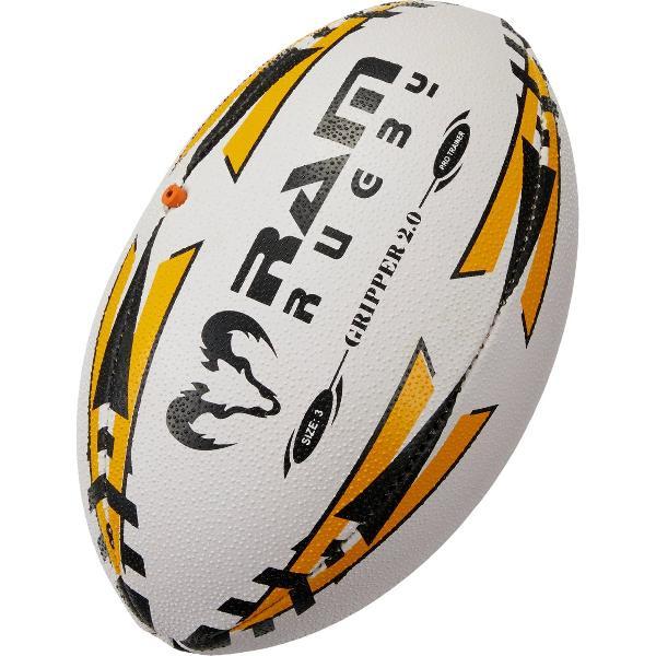 RAM Rugby Gripper 2.0 Pro Trainer Bal Bundel - 30 x ballen en 2x tas - Nr. 1 Rugby Brand in Europa - Ontworpen in Engeland - Perfecte vorm en Duurzaam - Maat 5, Kleur: Rood, Tas: Breathable RAM® Engeland - Uniek 3d Grip techn. Prof.