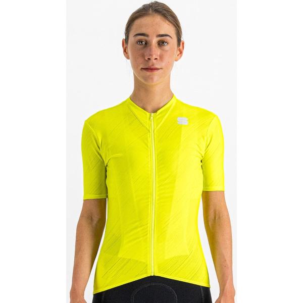 Sportful Fietsshirt Korte Mouwen Geel Dames - Flare W Jersey Cedar-XL