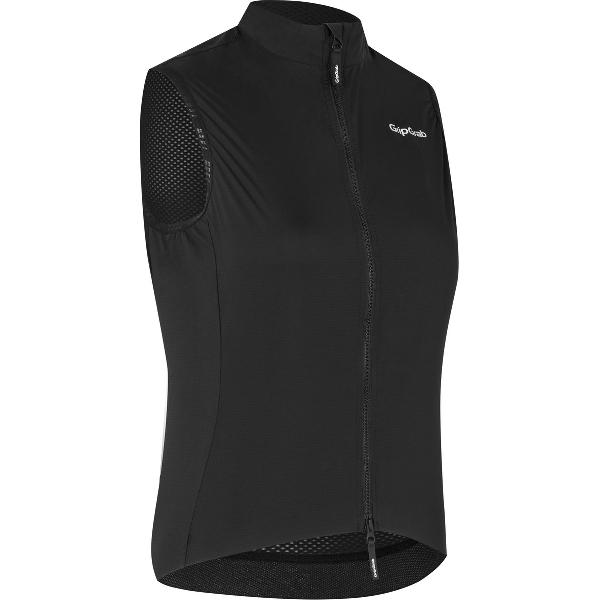 GripGrab - WindBuster Vest Lichte Winddichte Fiets Gilet voor Dames Thermo Wielrennen Windvest Mouwloos - Zwart - Vrouwen - Maat XL