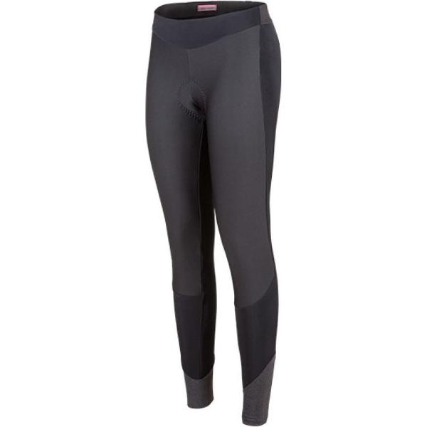 Nalini - Dames - Fietsbroek Lang Zonder Bretels - Winter Fietsbroek Met Zeem - Thermo Wielrenbroek - Zwart - Grijs - AGUAPOCKETLADYPANTS - M