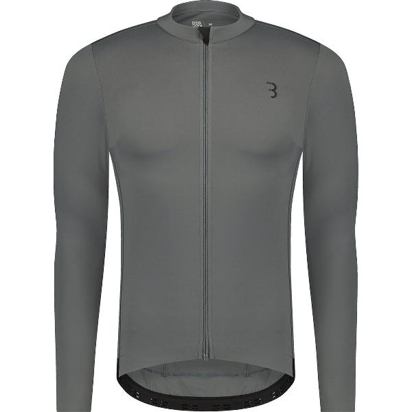 BBB Cycling Essence LS Fietsshirt Heren – Lange Mouwen - Allround Wielershirt – Fietskleding Heren – Grijs – Maat M – BBW-420