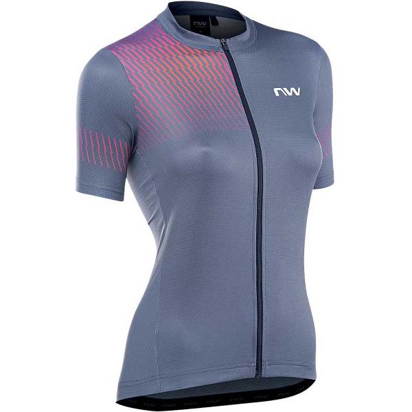 NORTHWAVE Origin Jersey Met Korte Mouwen Dames - Dark Grey / Pastel - M