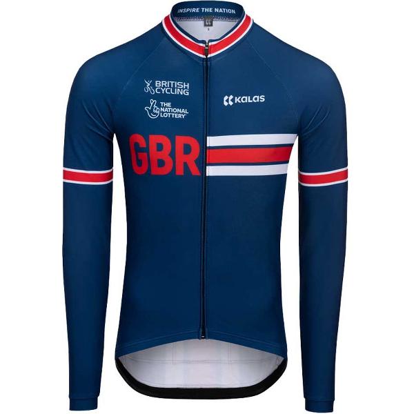 Kalas Great Britain Cycling Team Jersey Met Lange Mouwen Veelkleurig L Man